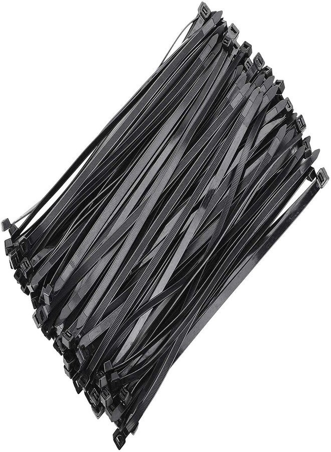OPENBOX® 4, 8, 12 Inch Cable Ties (Pack of 300) 100 Pieces Each Size Combo Heavy Duty Zip Ties, Nylon Wire Organizer Cable tie, Zip Tie, for Cable Management (Black) - Image 2